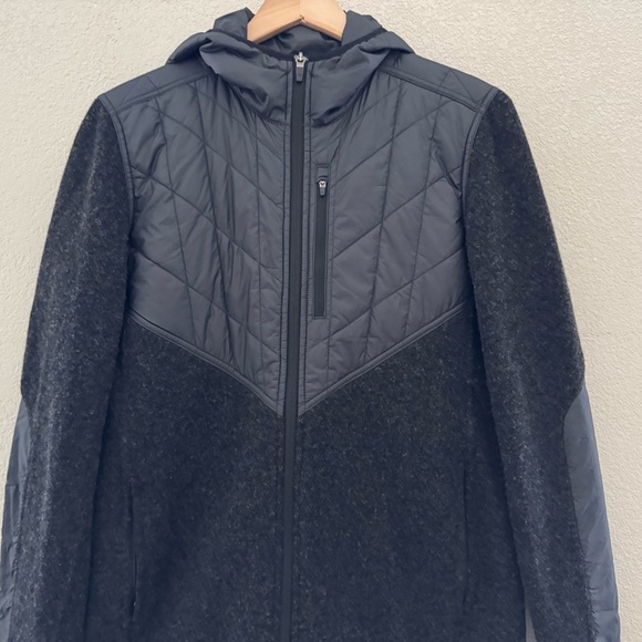 Outdoor Research Women's Cyprus Hooded Jacket Zip Up Hybrid Wool Outdoor Black L - Picture 8 of 15